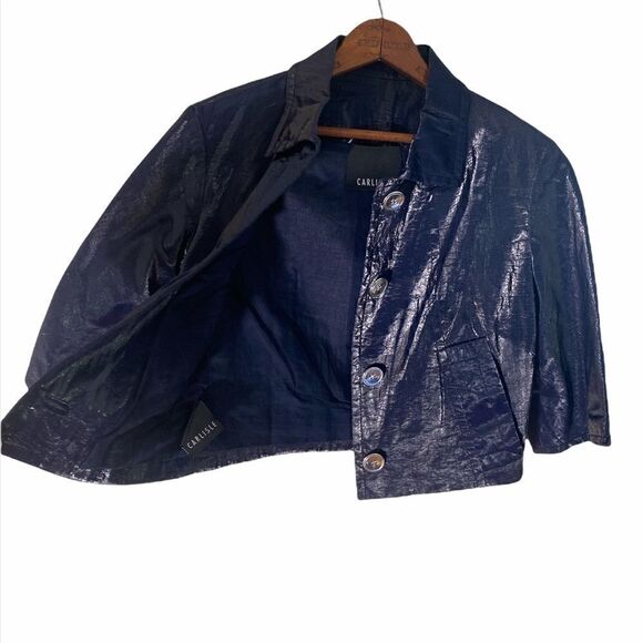 Vintage Carlisle Cropped Metallic Buttoned Jacket - Picture 2 of 7